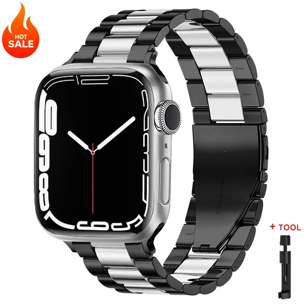 Stainless Steel Strap for Apple Watch Ultra 3/2 Band 46mm 49mm 40mm 44mm 42mm 41mm 45mm Bracelet IWatch Series 11 10 9 8 7 SE 6