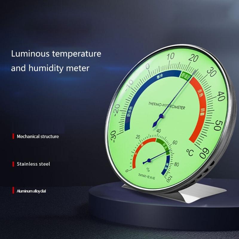 Stainless Steel Pointer Hygrometer Thermometers For Precise Indoor Outdoor Home Office Humidity Temperature Measurement