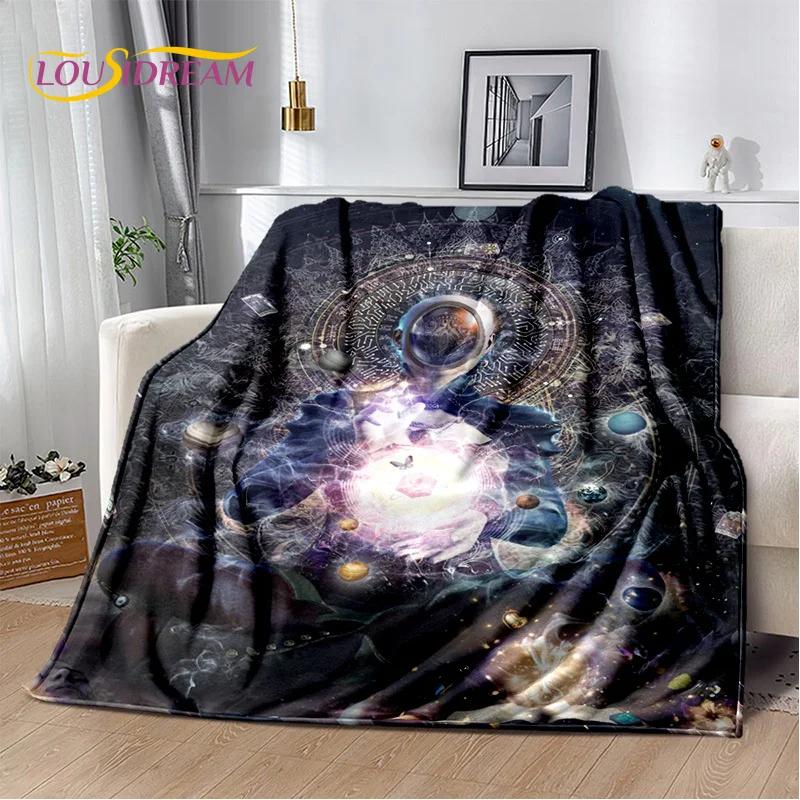 Natural Yoga Zen Meditation Rainbow Chakra Flannel Throw Blanket for Bedroom Sofa Picnic Hiking Kids Cover