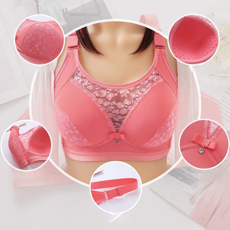 Gázová výšivka Sexy dámské spodní prádlo Tenké tření prsou Bezdrátové Shromažďování Proti poklesu Sbírka Pomocné mléko Pohodlná podprsenka Horkosladká Jednoduchá ležérní