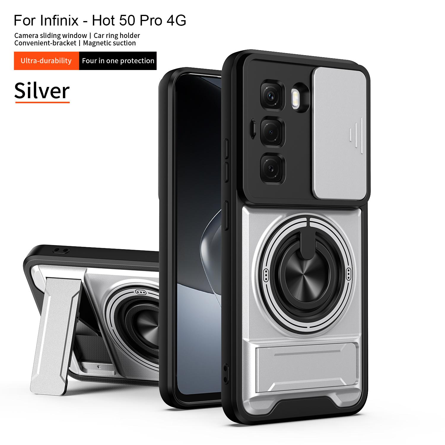 

For Infinix Hot 50 Pro Case Infinix Hot 50 Pro+ Cover Hot 50 Magsafe Magnetic Fold Holder Military Armor Camera Protection Cover Infinix Hot 50 Pro+ 4G