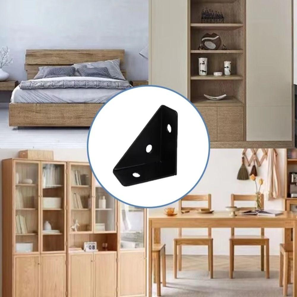 8pcs 90° Right Angle Angle Corner Brackets Thicken Support Corner Stand Angle Brace Hanging Cabinet