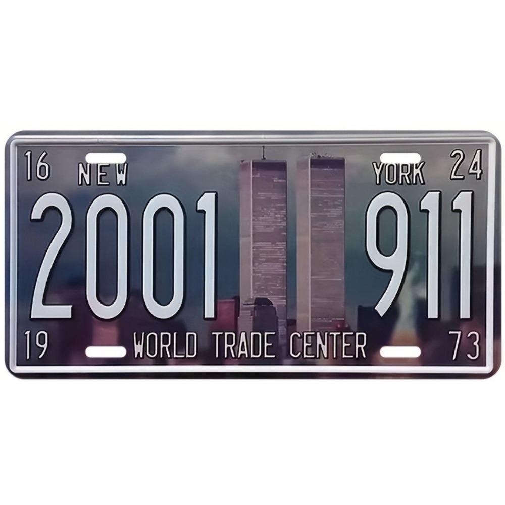 Souvenir Number for the Car , Car Number Plate for Interior Decoration, Metal, 15x30 Cm