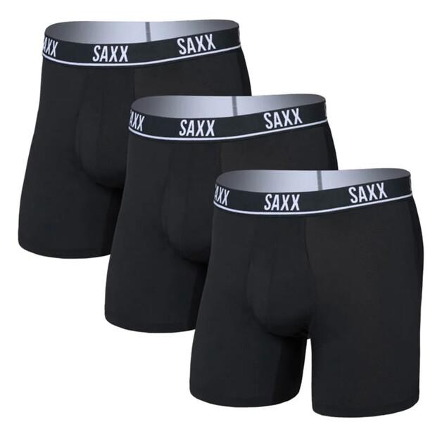SAXX Underwear Boxer Briefs Essential Performance Mesh Boxer Brief Fly 3Pk 3 Units