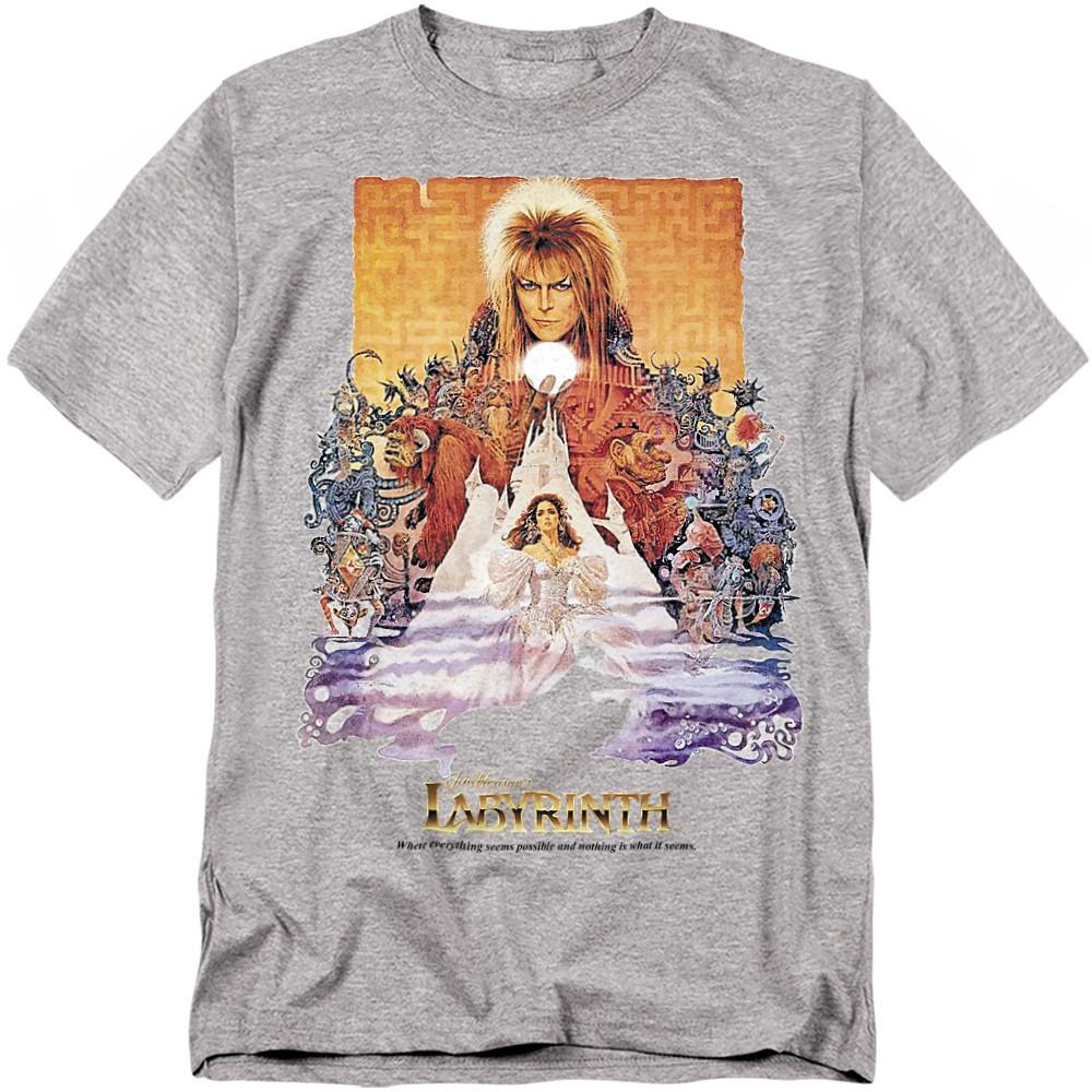 Labyrinth Movie Poster T-Shirt M-3XL Athletic Heather XXL