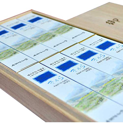 Okuno Seimeido  Kirara  Incense Sticks, Short Sticks, 8 Boxes, Paulownia Wood Box, Lavender Scent, Low Smoke Incense, Gift Set.