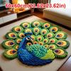Soft Peacock Carpet Non-slip Bathroom Floor Mat Portable Blanket  for Living Room Tea Table Bedside