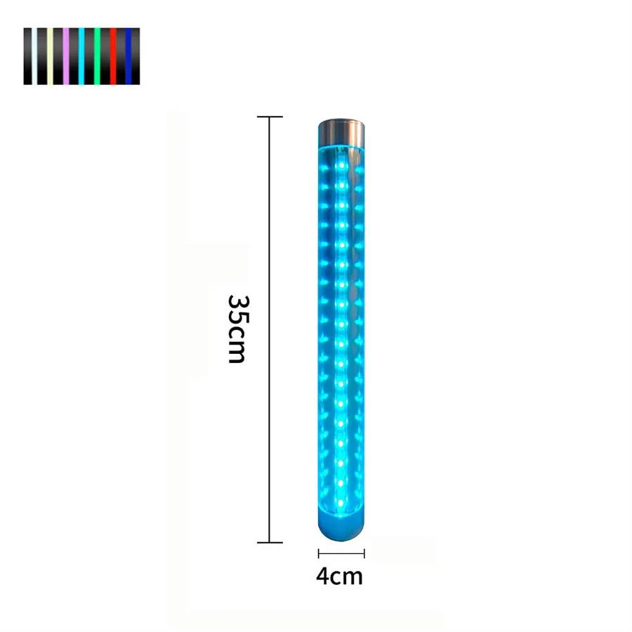 7 Color RGB Rechargeable LED Strobe Baton Light Wine Bottle Topper Sparklers Light Party Service Bar Growing Flash Stick Light