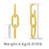 Geometric Minimalist Chain 18k Gold Plated Fashion Earrings For Women