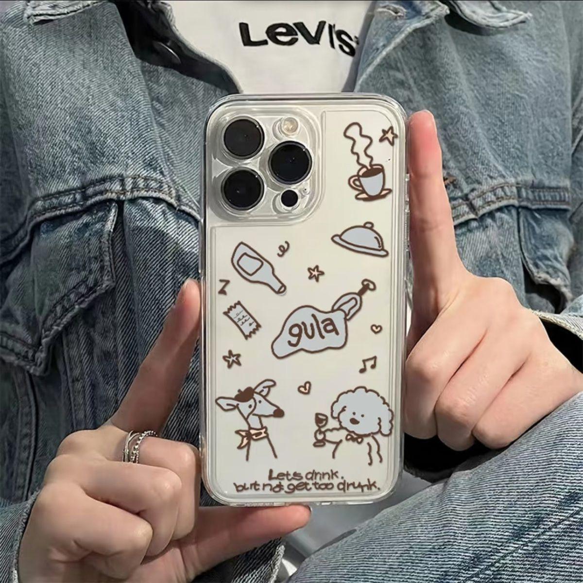 

Прозорий чохол Space для iPhone 11, 15 Pro, 16 та 17 Pro Max - М яка обкладинка з дизайном цуценяти Apple 17 Pro Max