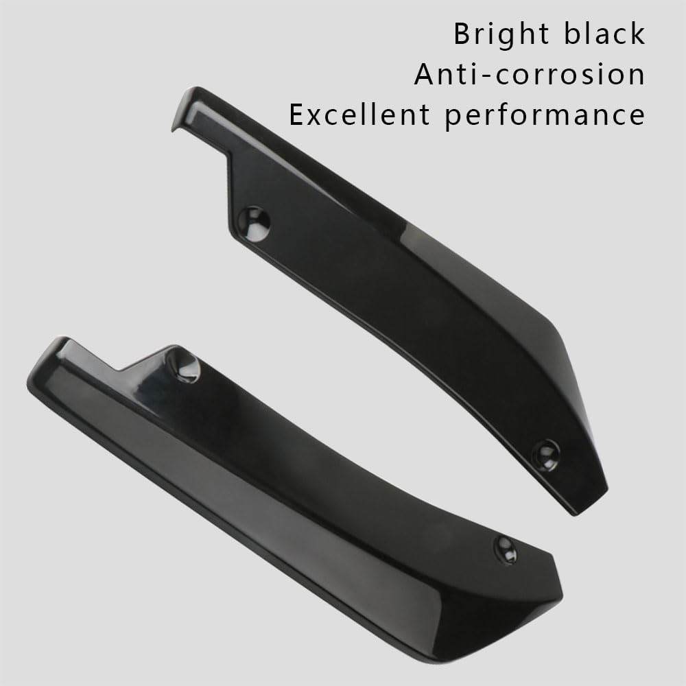 Jsorum 2Pcs Rear Bumper Canard Splitter Protector, Universal Bumper Lip Spoiler Kit Exterior Decorations For Car (Black)