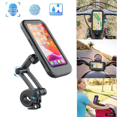 Adjustable Waterproof Bicycle Mobile Phone Holder Mount Universal Bike Motorcycle Handlebar Cell Phone Support Mount Bracket Bag LXY