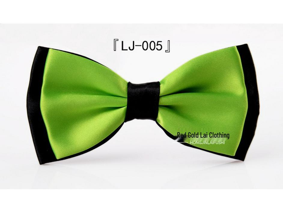 Men's Korean Style Color Block Bow Tie - Custom Business Casual & Formal Fashion Accessory
