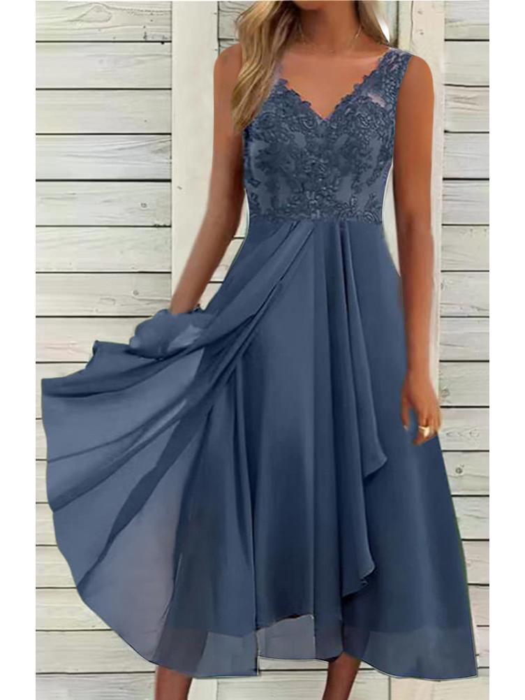 

Шифоновое кружевное платье без рукавов для подружки невесты или вечернее 3XL зелёный