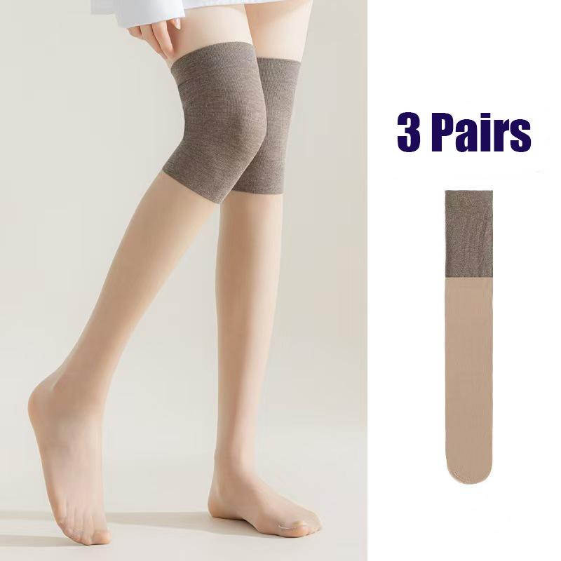 3Pair Summer Thin Anti-Snag Long Socks Women Over Knee Air Conditioning Cold Resistant Leg Skin Friendly Stockings