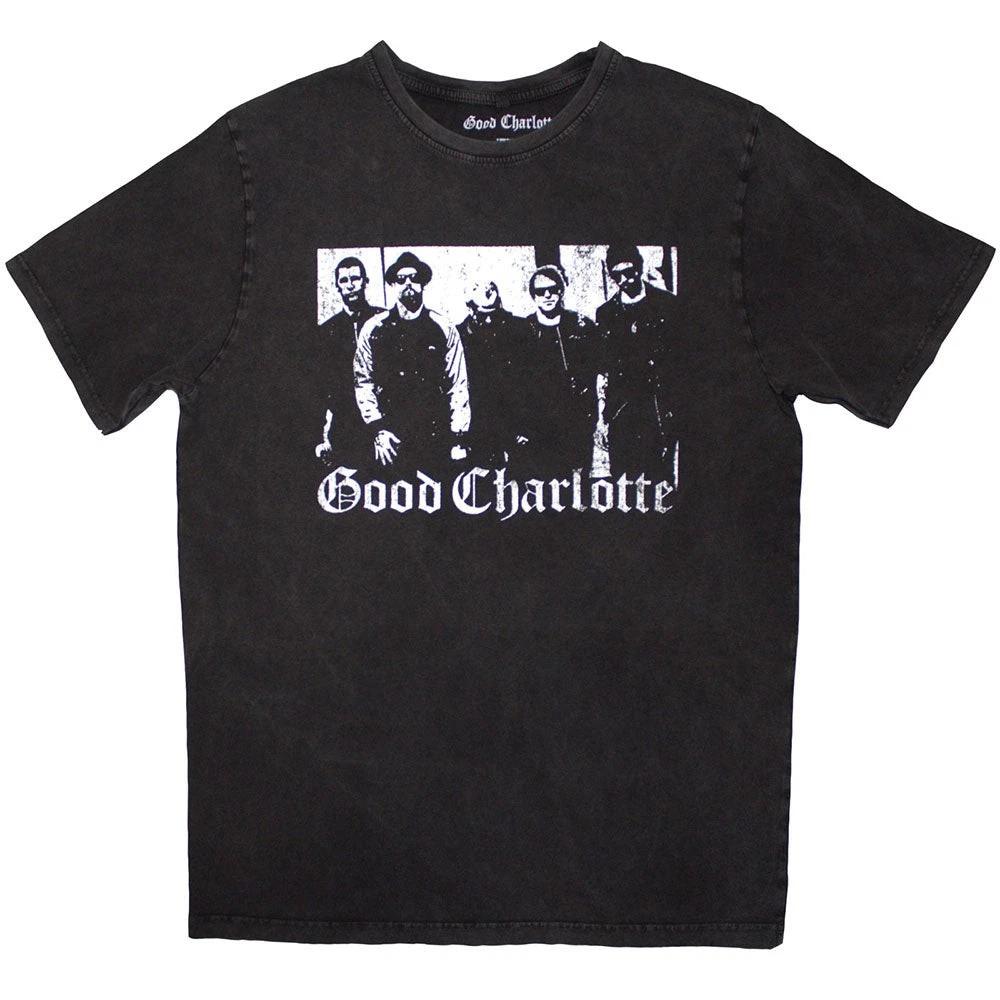 Good Charlotte Stone Wash T-Shirt: Band Photo OFFICIAL NEW