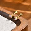 Stainless Steel Multicolor Cubic Zirconia Stud Earrings for Women Girls, Tiny Piercing Cartilage Helix Earrings Fashion Jewelry