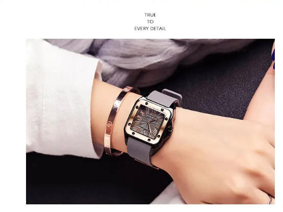 Fashion GUOU Brand Watch Rectangula Quartz Ladies Women's Watches Leather Upscale Large Dial Top Luxury Women relogio feminino