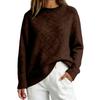 Women's Loose Fit Long Hair Wool Neck Knit Sweater