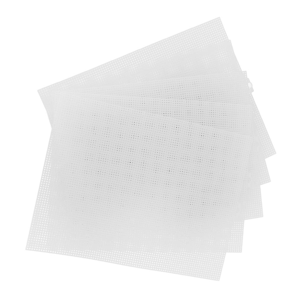 10Pcs 7 Count Plastic Canvas Sheets Cuttable Multifunctional Plastic Mesh Canvas Sheet for Coasters Tissue Boxes