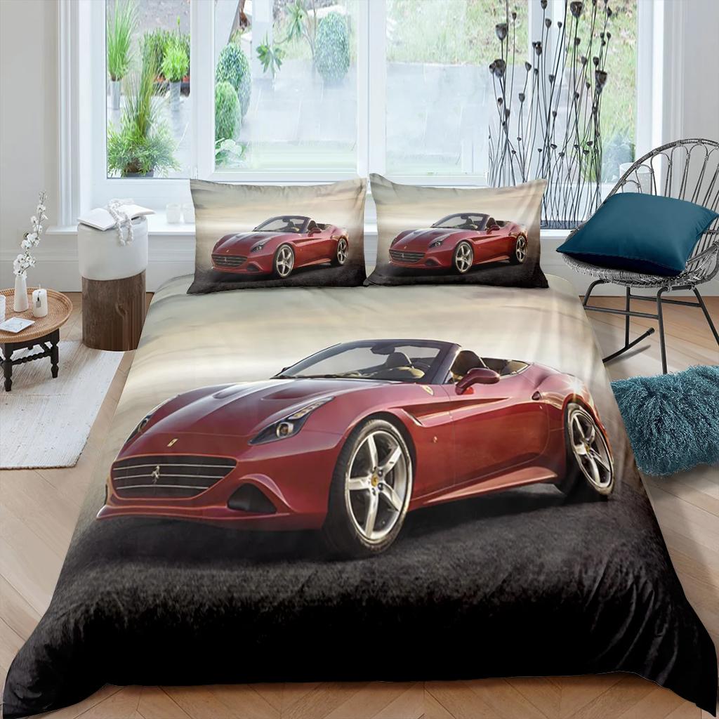 Hyper Car Printed Duvet Cover With Pillowcase Bedding Set Single Double Twin Full Queen King Size 2/3pcs Polyester Quilt Cover