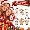 Crown Christmas Sheep Ornament 2D Acrylic Christmas Hanging Ornament  Car Rearview Mirror