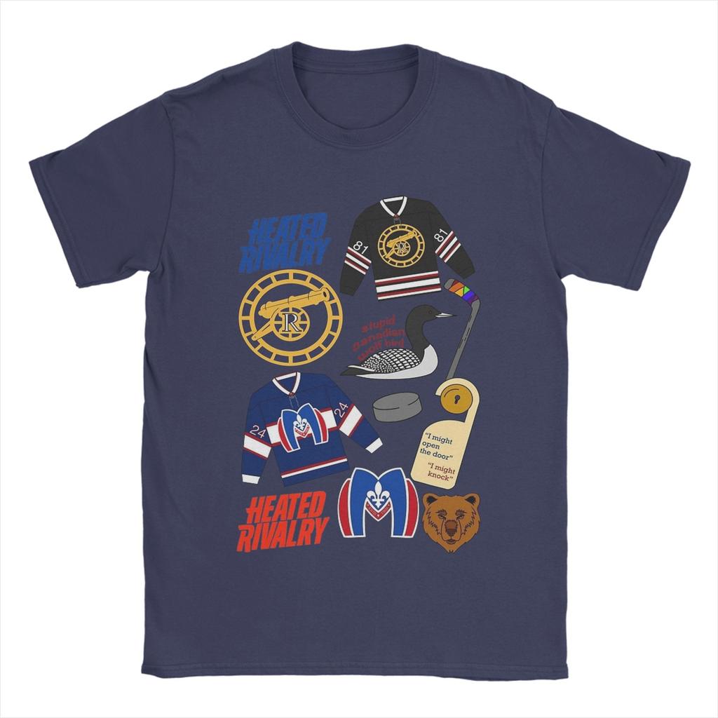 heated rivalry cotton Unisexs shirt Summer Shane Hollander Ilya Rozanov ice hockey jersey Womens Short Sleeve Streetwear Shirt