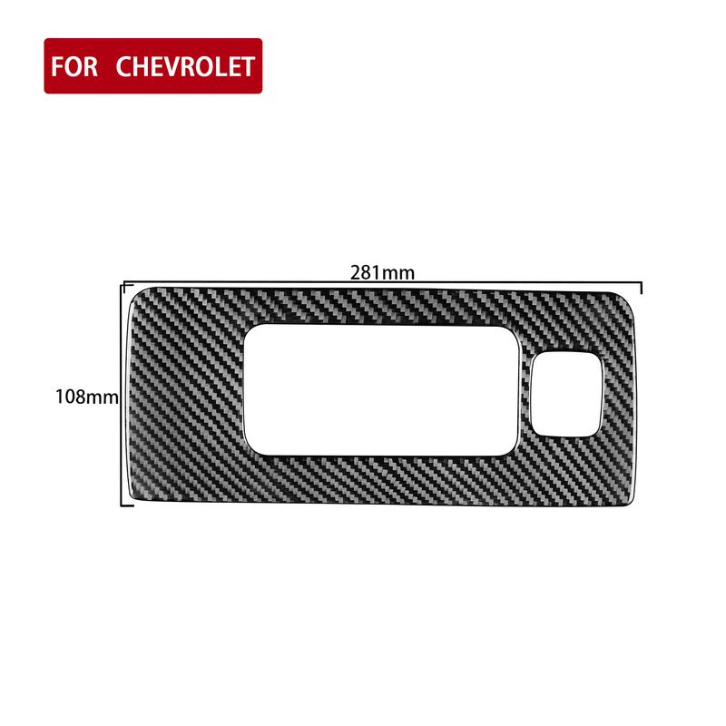 For Chevrolet Silverado 1500 2014-2018 Real Carbon Fiber Sticker Rear Storage Control Panel Car Ide Decorative Accessories