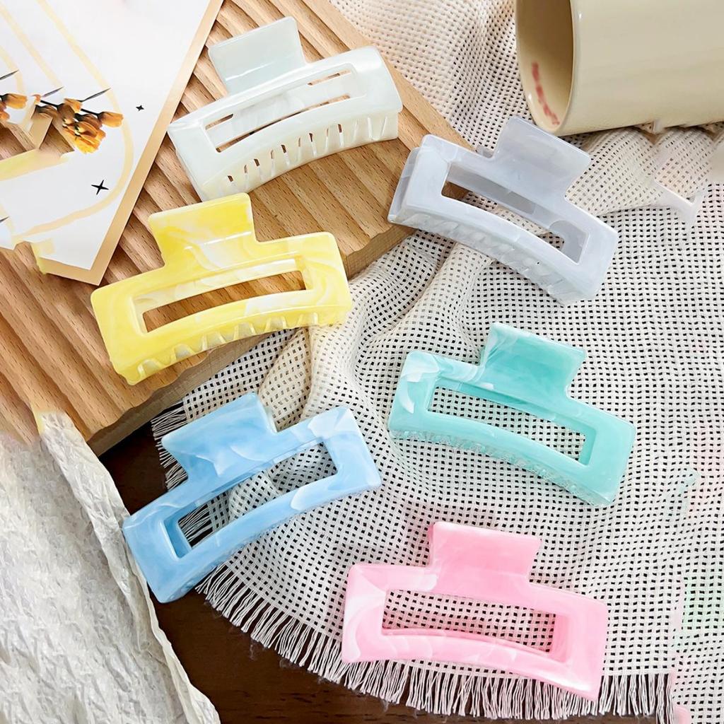 New Hawaiian Flower Hair Claw Clips Discoloration In Sunlight, Strong Hold Beach Hair Accessories for Women Thin Thick Hair
