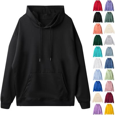 Damenmode Langarm Einfarbig Pullover Lässiger Lockerer Hoodie