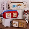 High Aesthetic Value Bear Pencil Case Large Size School Stationery Bag  Makeup Storage