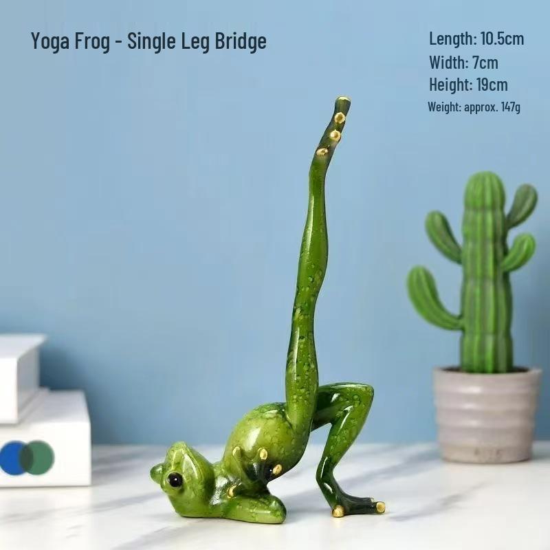 Yoga Frog Figurine Birthday Gift - Ideal for Bedroom, Study, Living Room, Desktop, Entrance, TV Cabinet, or Wine Cabinet Decor