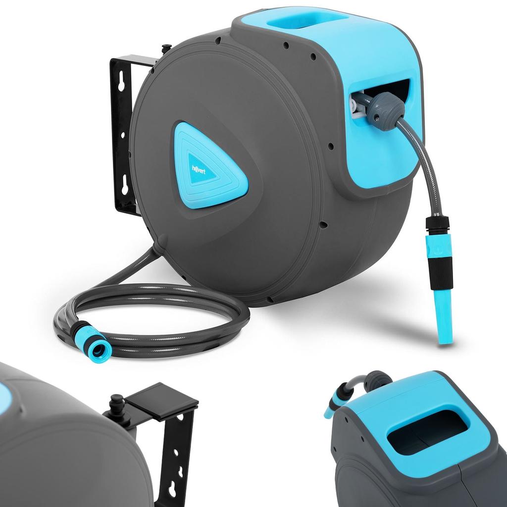 Automatic wall reel with garden hose 30m 2m 12