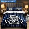 Set Biancheria da Letto Morbido Stampato Design FC Porto 3 Pezzi, Include 1 Federa Copripiumino e 2 Federe Federe Perfetto per Camera da Letto, Dormitorio, Regalo per Fan