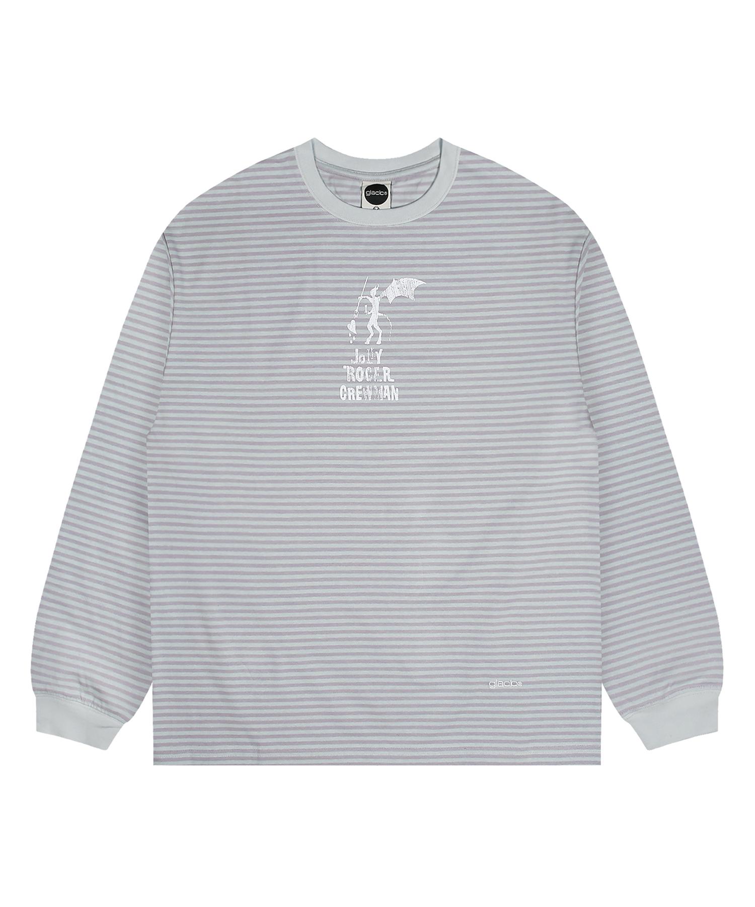 Gluck Gt115 Crewman Stripe Long Sleeve (Gray) Gray/L