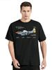 Streetwear Lässiges Baumwoll-O-Neck-T-Shirt Herren Übergroßes T-Shirt P-51 Mustang WW Flugzeug Historischer Kriegs-Vogel Jagdflugzeug T-Shirt Tops