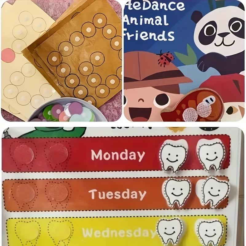 1008pcs (504 Pairs) Transparent Round Circle Sticky Sticker Dots for Arts and Crafts School Classroom Home and Office Use, DIY Tools, Party Gifts