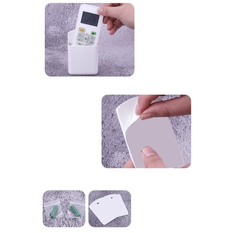 Self-Adhesive Wall Mount Remote Control Holder Multifunctional Pencil Organiser Holder Makeup Brushes Holder for Wall