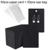 50pcs Earring Display Cards Cardboard for DIY Jewelry Holder Selling Organizer Small Businesses Labels Packaging Material Supply