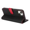 For iPhone 15 Plus/14 Plus Stand Case Litchi Texture Genuine Cow Leather Wallet Phone Cover RFID Blocking