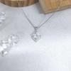 3-Carat D Color Moissanite Princess-Cut Irregular Pendant In S925 Sterling Silver for Women