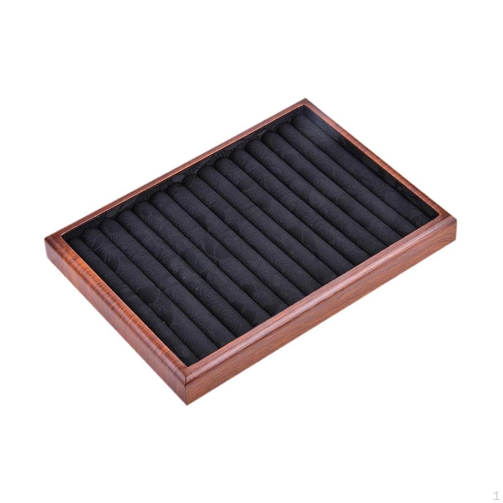 Jewelry Display Container In Wood for Women, Storage Tray Dresser Showcase