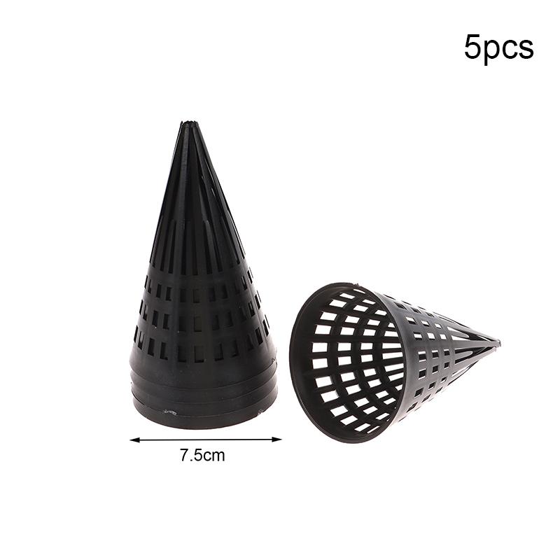 5Pcs Tapered Inlet Fishing Net Finless Eel Loach Trap Fishing Cage Lid Durable Plastic Tackle Cage Lid Black Fishing Accessories