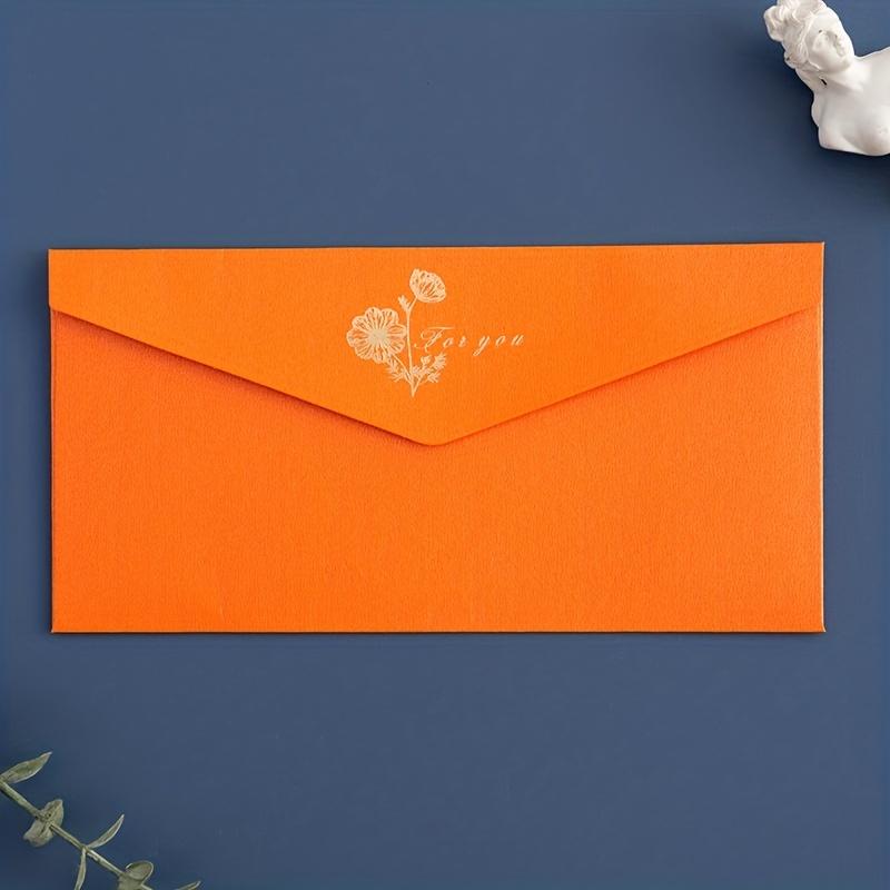 20 Stück Umschläge im Westernstil mit geprägtem Logo, Vintage-Business-Einladungsschreiben, verdickter perlmuttfarbener Karton