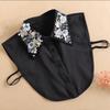 Sequined Womans Detachable Collars White  New Ladies Tie Black False Fake Collar Shirt Women Beading Removable Nep Kraagie
