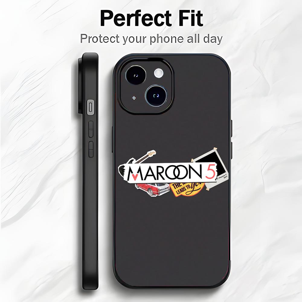 Custodia per Telefono Pop Accattivante Band M-Maroon 5 Custodia per Telefono Imballaggio Morbido Leggera Per iPhone17 16 15 14 13ProMax