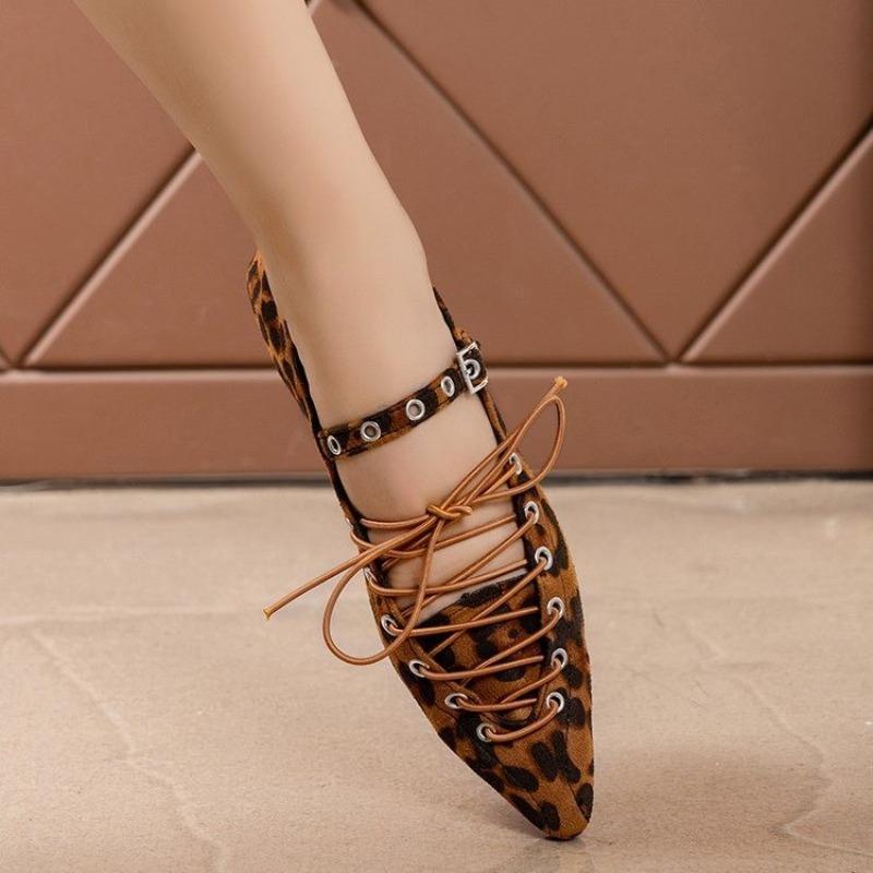 Fashion Autumn Women Flats Shoes Lace Up Fashion Pointed Toe Designer Loafers Dress 2025 New Trend Sneakers Women Zapatillas De Mujer