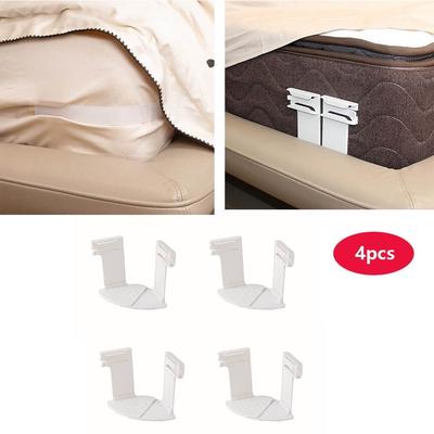 4pcs Durable Foldable Bed Cover Fixing Clip Rotating Invisible Bed Cover Fastener Anti-Shift Safe Bed Sheet Holder Bed Sheet