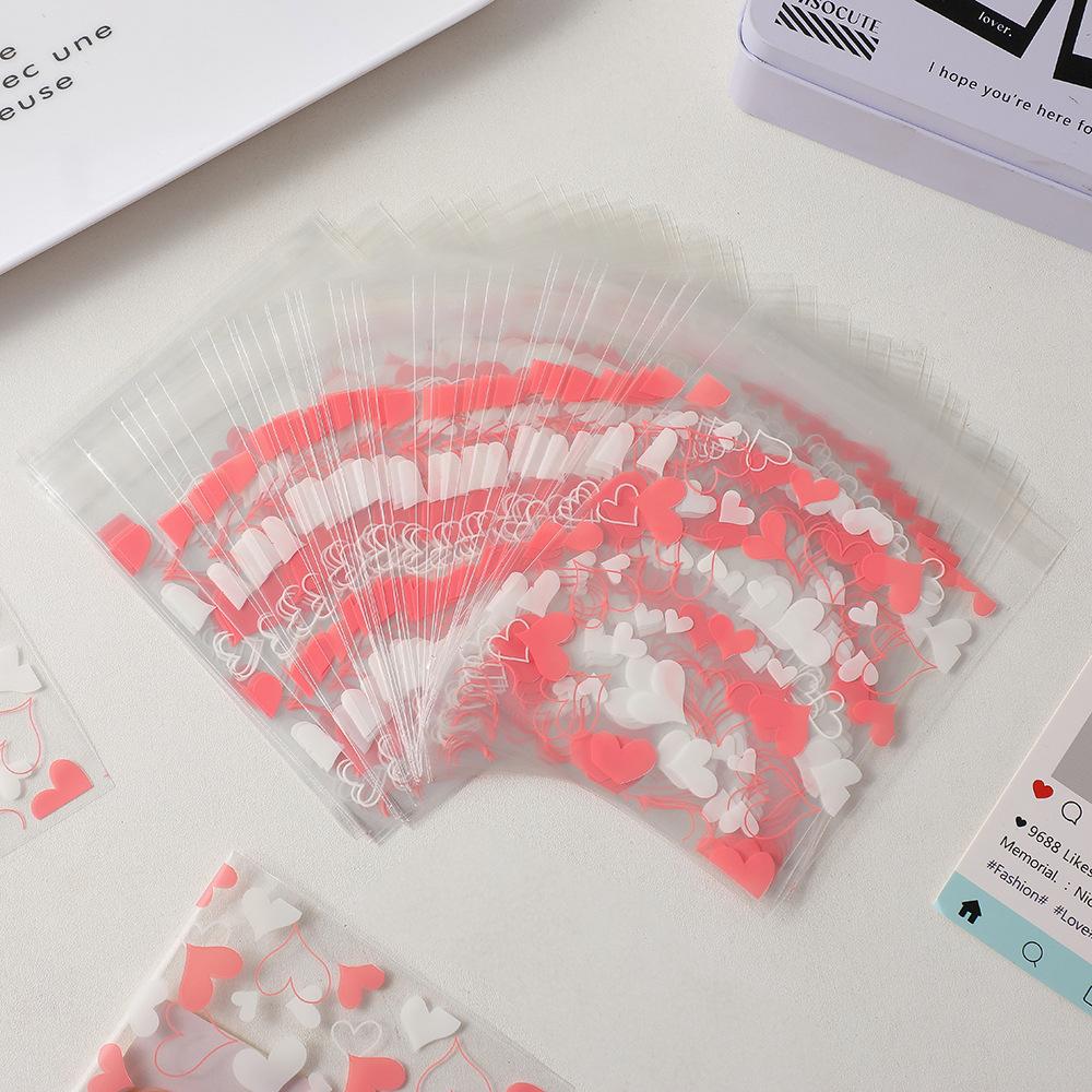 50Pcs Opp Plastic Bag Self Adhesive Transparent Plastic Bags Beads Jewelry Storage Packaging Gift Bag Small Card Holder