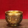 Viel Glück Phönix Zylinder Ornament Traditionell Handgeschnitzter Messing Trinkbecher Reines Messing Messing Feng Shui Schale Glücksbringer